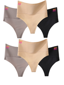 Oferta: 6 Calcinhas Cintura Alta Fio